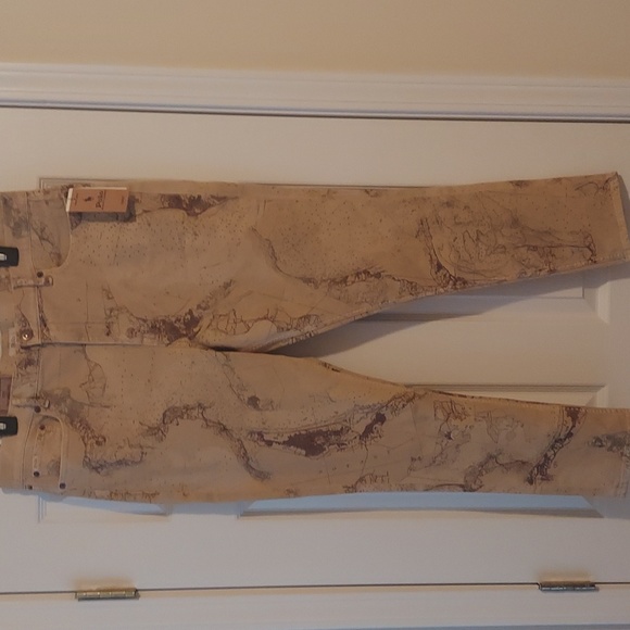 Polo Ralph Lauren Womens Tan Map Tompkins Skinny High Rise Ankle Jeans